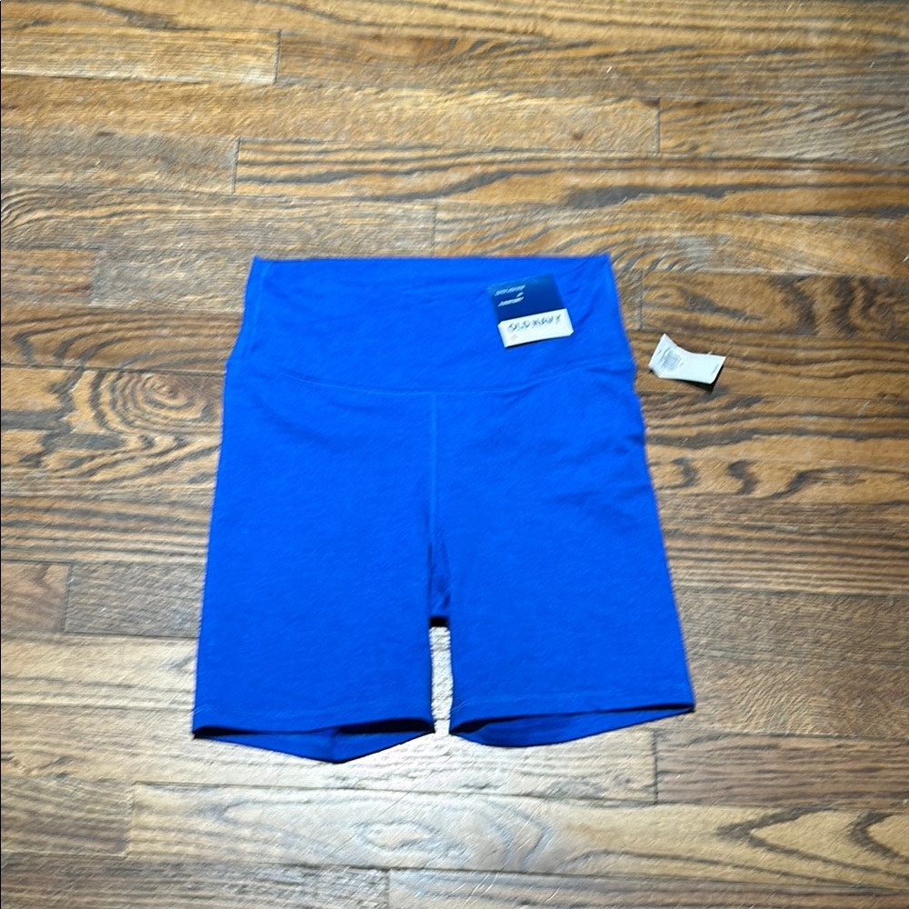 Blue High-Waisted Shorts